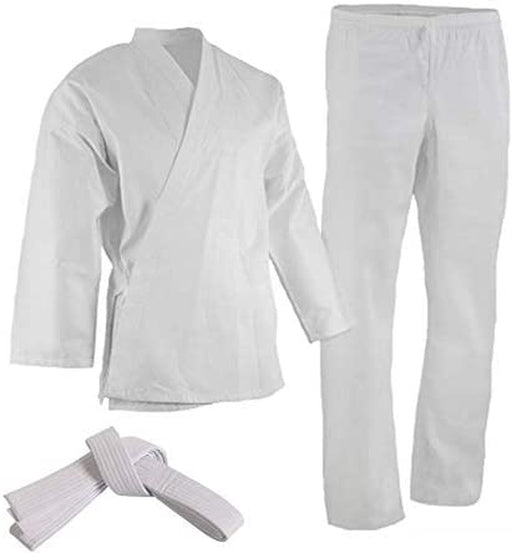 TMA NEW White Karate Uniform, Gi 6.5 Oz Adult Kids W/White Belt Tae Kwon Do Apparel & Accessories > Clothing > Uniforms > Sports Uniforms > Martial Arts Uniforms TMA White 1 