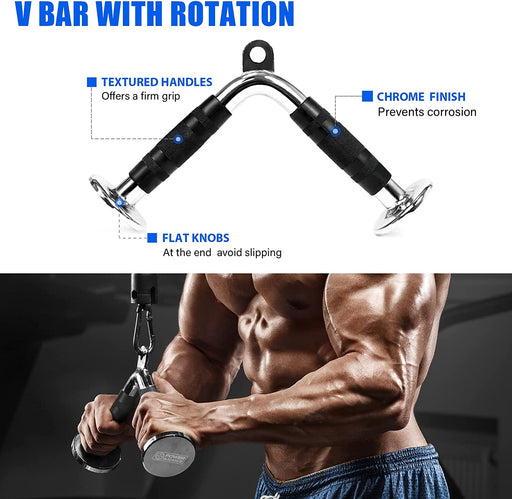 POWER GUIDANCE LAT Pull down Attachment Tricep Rope Pull down Attachment Cable Machine Accessories for Home Gym Weight Fitness Sporting Goods > Exercise & Fitness > Weight Lifting > Weight Lifting Machine & Exercise Bench Accessories POWER GUIDANCE   