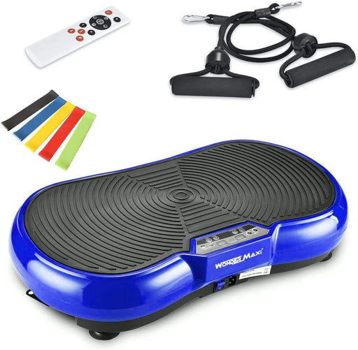 Wonder Maxi 3D Vibration Plate Exercise Machine, Whole Body Workout Vibration Fitness Platform with Dual Motor Oscillation， Remote Control and Resistance Bands for Weight Loss Toning Sporting Goods > Exercise & Fitness > Vibration Exercise Machines Wonder Maxi Blue  